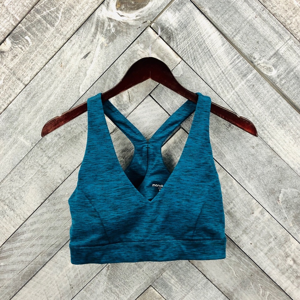 Manduka - Blue/Teal Sports Bra Medium